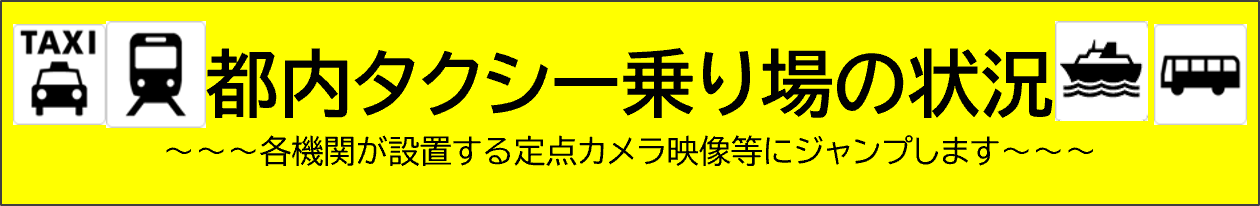 都内タクシー乗り場の状況 
